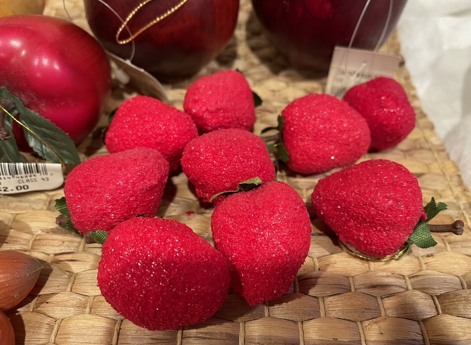 Faux Artificial Vintage Pomegranate Bon Marche Grapes Strawberry Fruits Props
