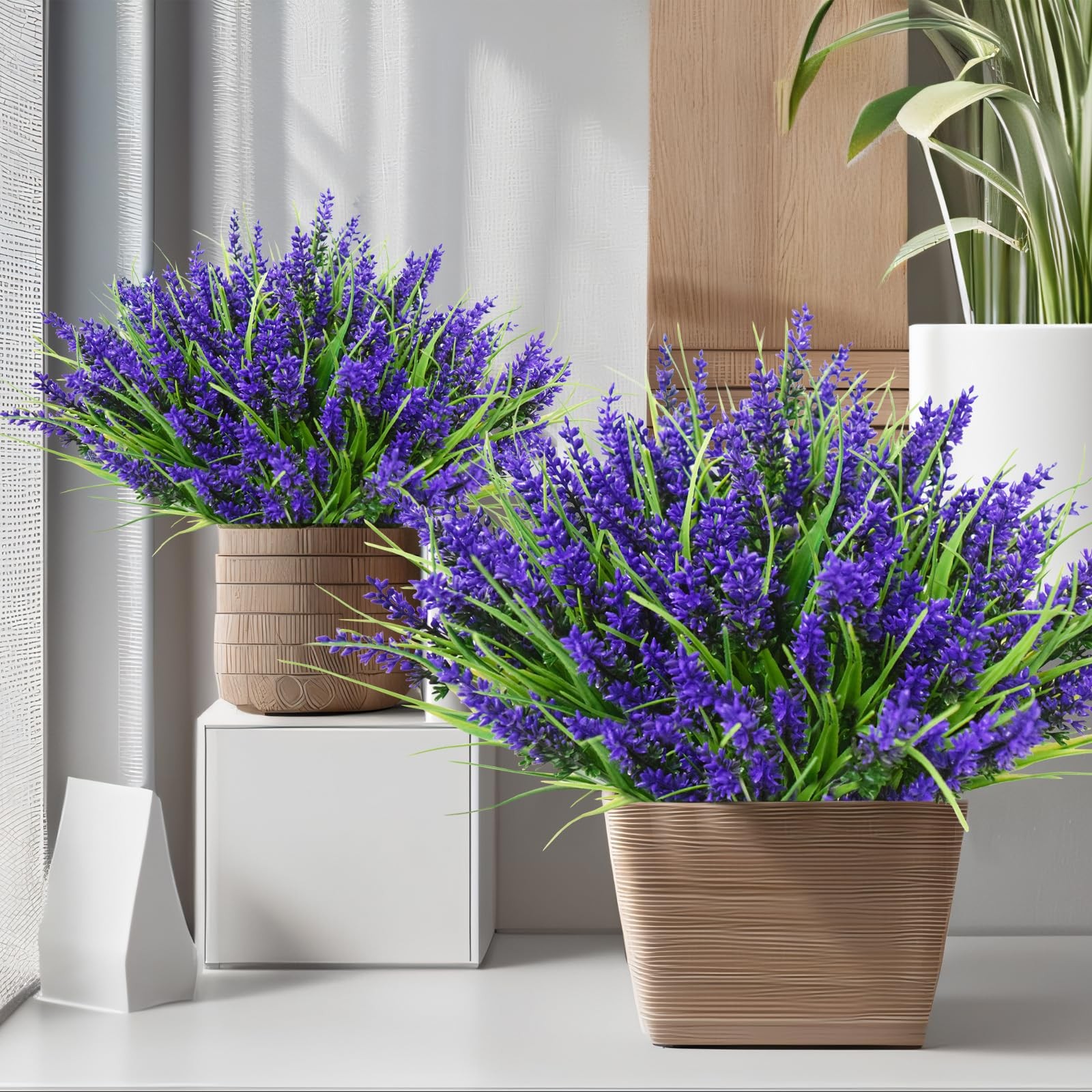 20 Bundles Outdoor Artificial Plants and Flowers, UV Resistant Faux Monkey Gr…