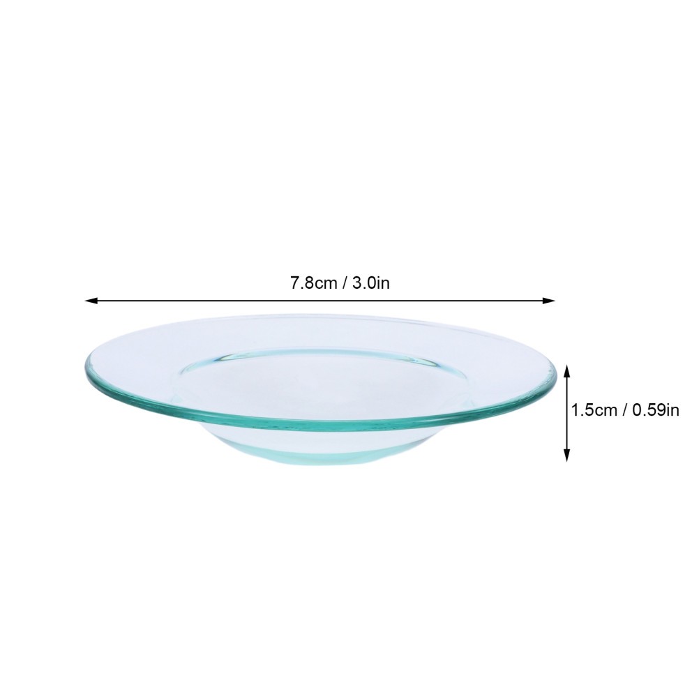 2Pcs Reusable Glass Wax Melt Dishes Replacement Plates Transparent and Sturdy
