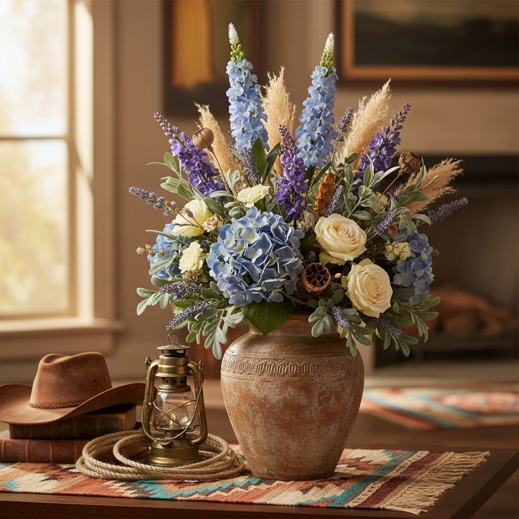 Light Blue Snapdragon Stems Set of 2 Artificial Larkspur Spike Flowers 26 Inch F