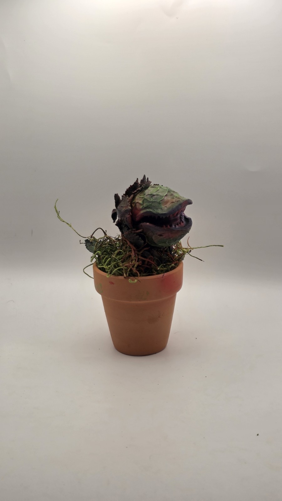 Audrey II Little Shop of Horrors Airbrushed Carnivorous includes Pot & Moss 5″