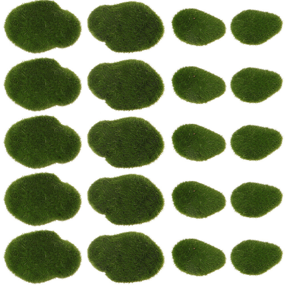 24 Pcs Moss Planter Artificial Stone Foam Stones Micro Landscape Decoration