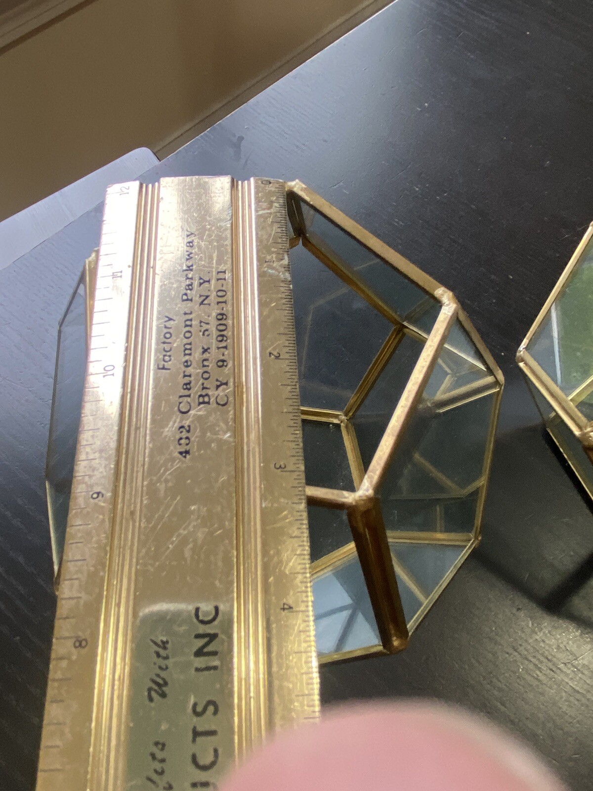 Vintage Geometric Brass Glass Terrarium Lantern Succulents Candles Decoration