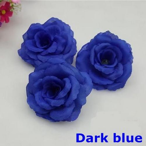 Black Roses Silk Flower Heads- 8cm Artificial Fake Flowers Decorations 10pcs/lot