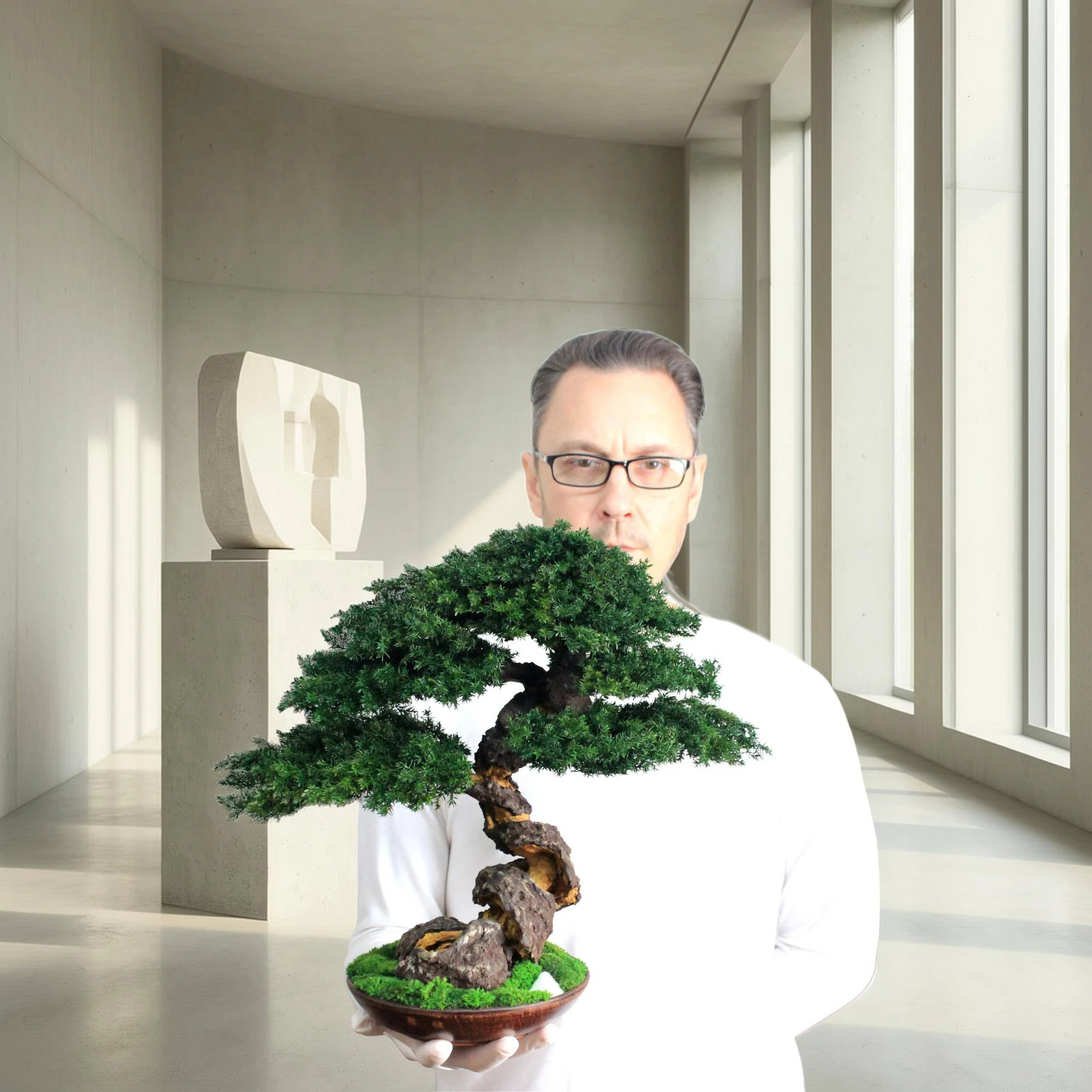 Exclusive Preserved Juniper Bonsai – Interior Art Sculpture. 40 cm / 15.75″