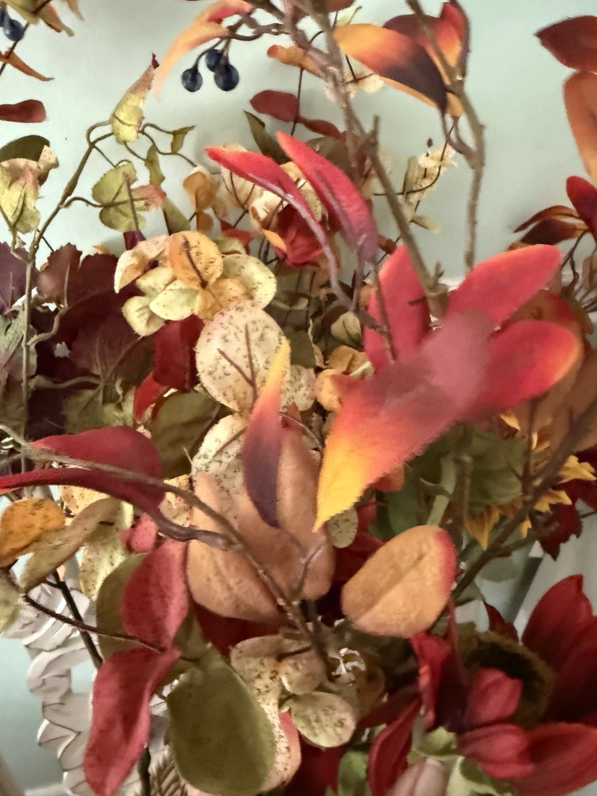 Pier One Imports Faux Autumn Flower Sunflowers Leaves Big Lot