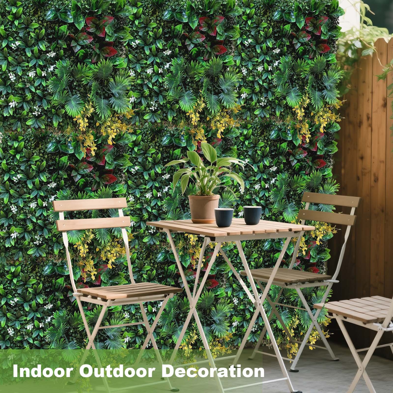 6/12/18pcs Artificial Boxwood Wall Hedge Mat Plant Panels Grass Fence In/Outdoor