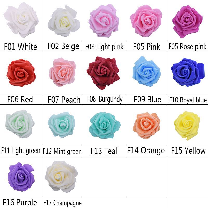 30pcs 8cm Artificial Big Foam Rose Flower Head For Wedding Party Home Decor NEW
