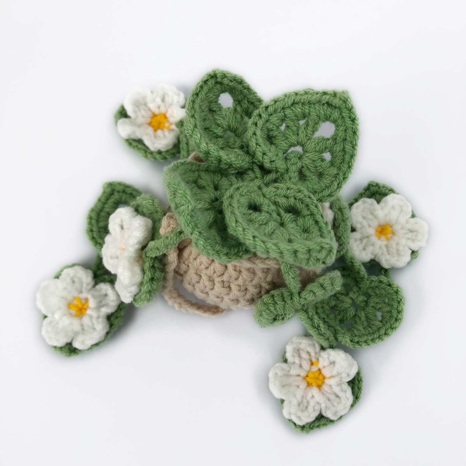Cute Crochet Hanging Succulent Plant for Car, Aesthetic Decor Car Rear View M…