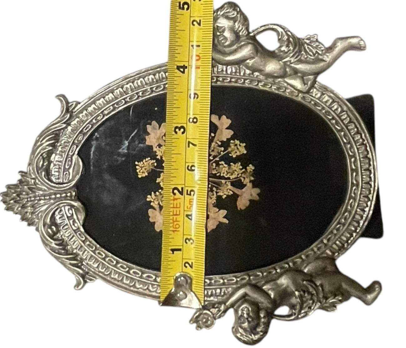 VTG Lasting Impressions Real Dried Pressed Flowers In Glass Pewter Frame Canada