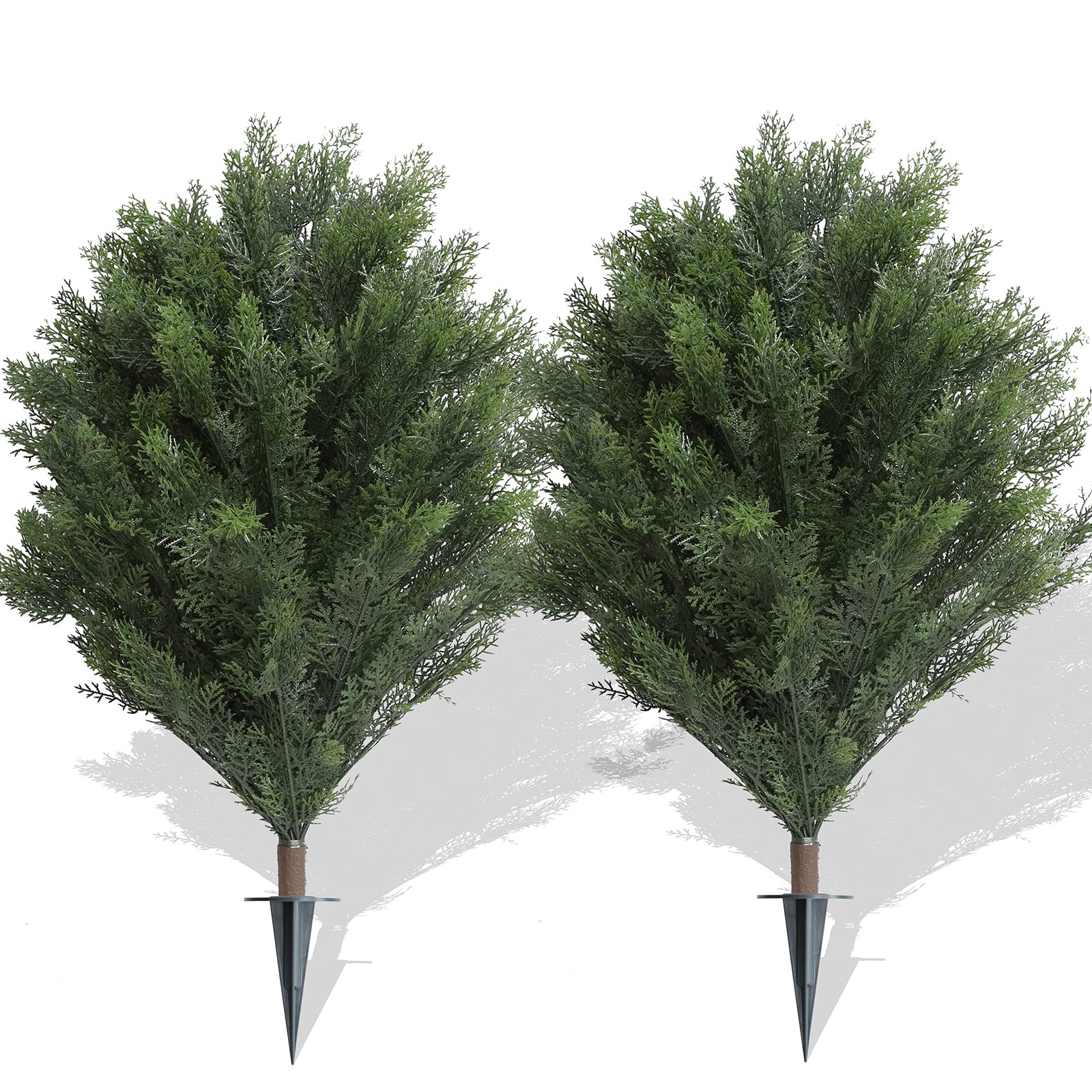 40” Uv Rated Cypress Topiary Soil Insertion W/spike Cedar Artificial Bush indo