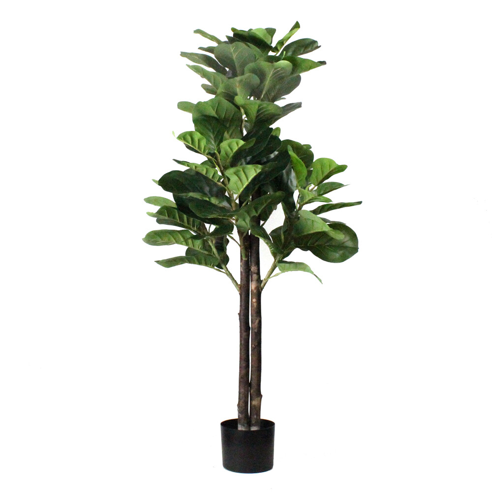 Solid Wood Cloth Silk Flower 4ft Green Indoor and Outdoor Universal B