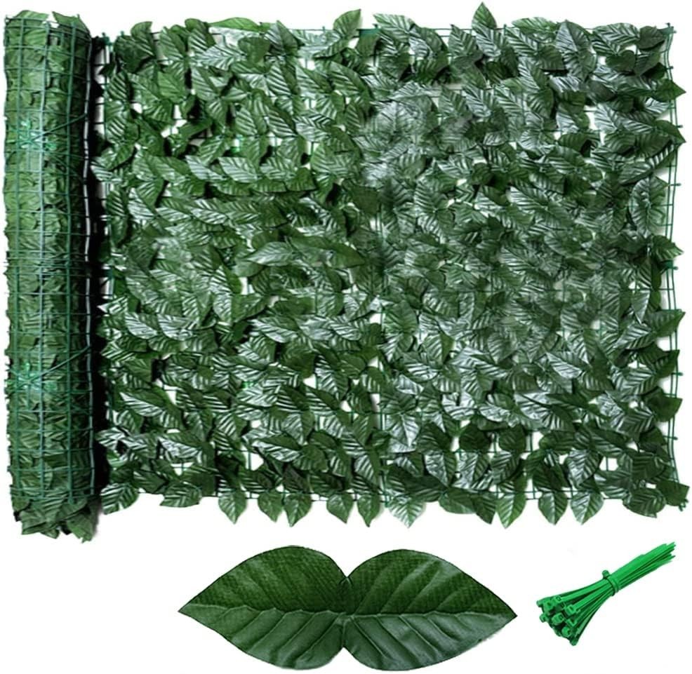9.6”x8” Faux Ivy Hedge Fence – Durable, UV Blockage for Perfect Garden Privacy