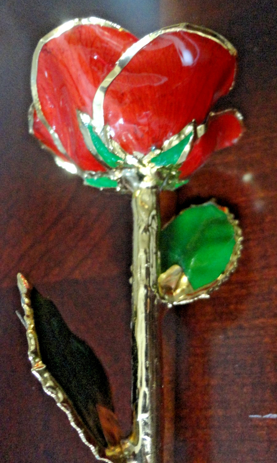 4 GLIDDED REAL ROSE GENUINE HAND DIPPED 24K GOLD LACQUER RED GOLDEN BLUE SILVER