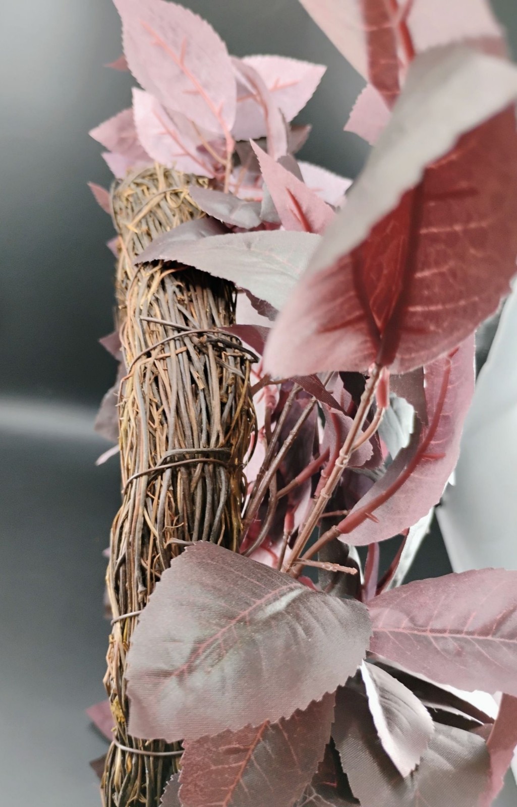 Wreath With Artificial Purple Leaves For Home & Event Decor