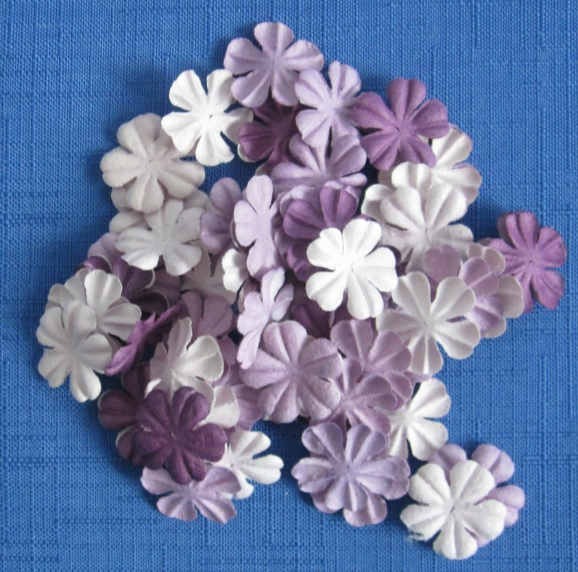#1 Lot-14 Bags Used Mulberry Paper Flower Petals .5″-1″ Multiple Colors Sizes