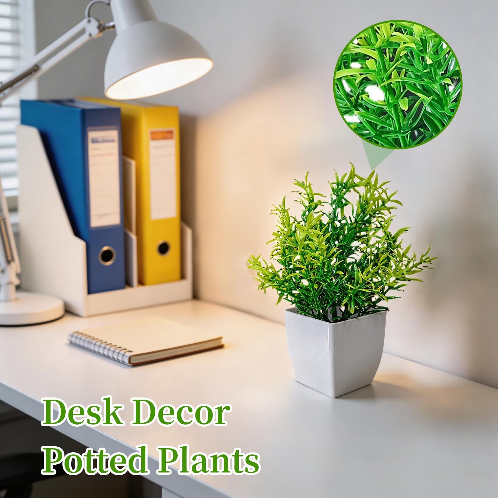 6 Pack Small Fake Plants in Pots Mini Artificial Indoor Plants for Bathroom, …