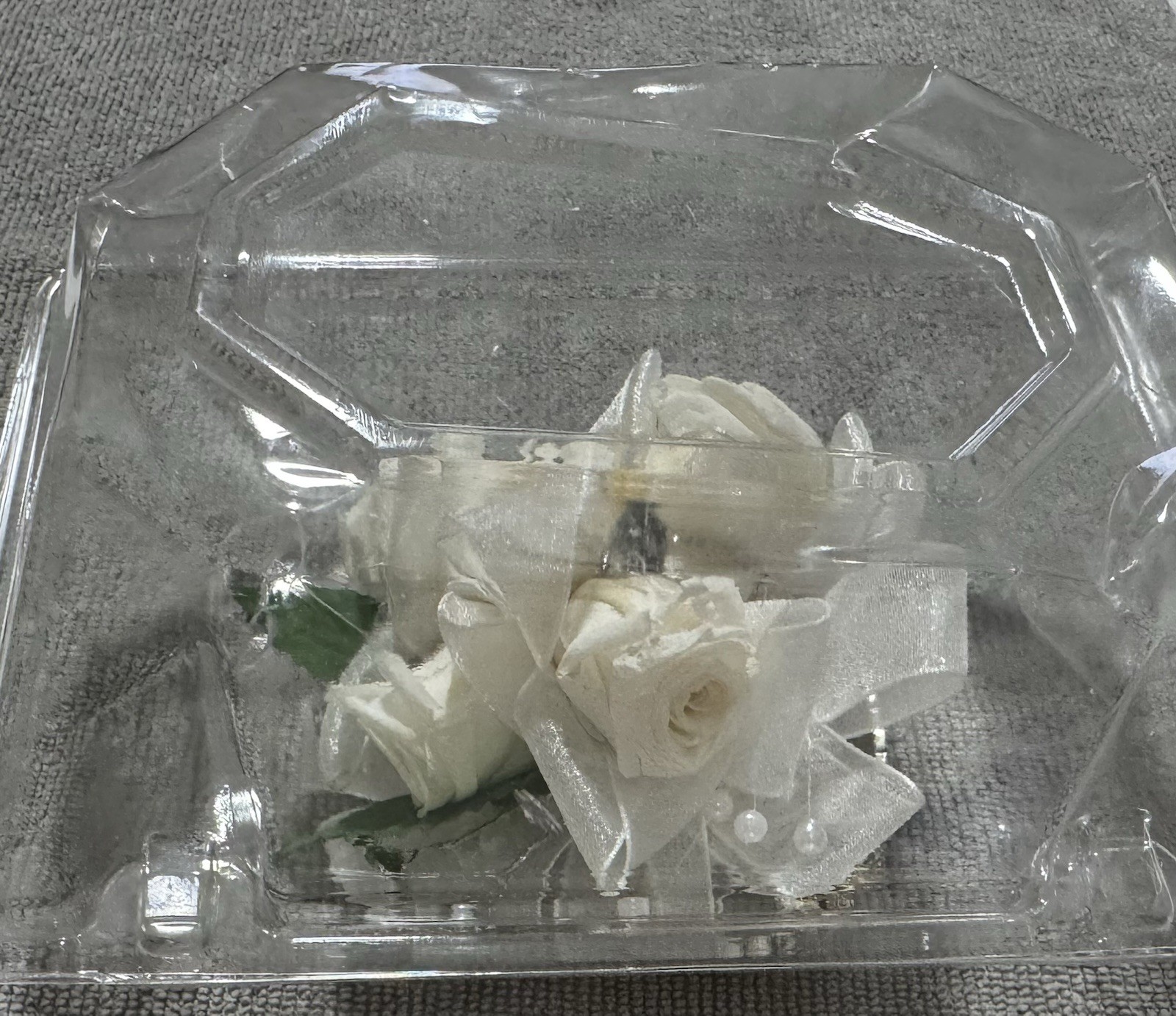 Verdissimo’s Corsage -Wristlet: Prom Bride Bridesmaid | 5 Preserved Baby Roses!