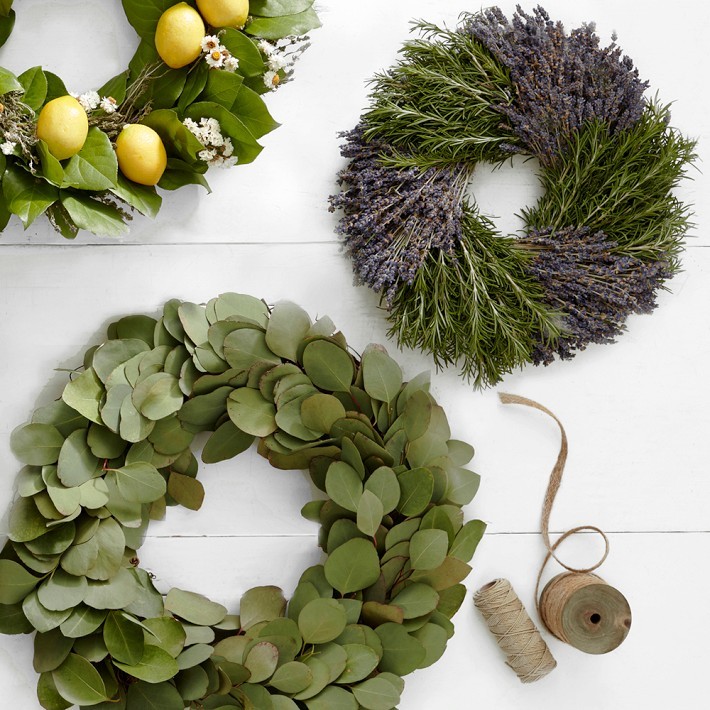 Rosemary & Lavender Door Wreath-Williams Sonoma|39622