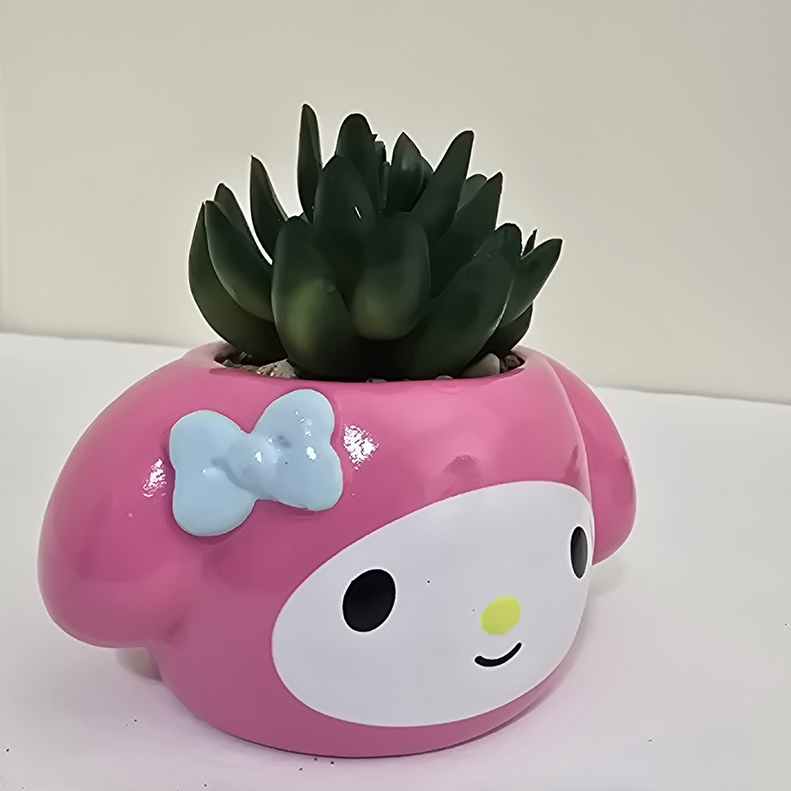 My Melody sanrio 3 Inch Ceramic Mini Planter Artificial Succulent Decor Pink