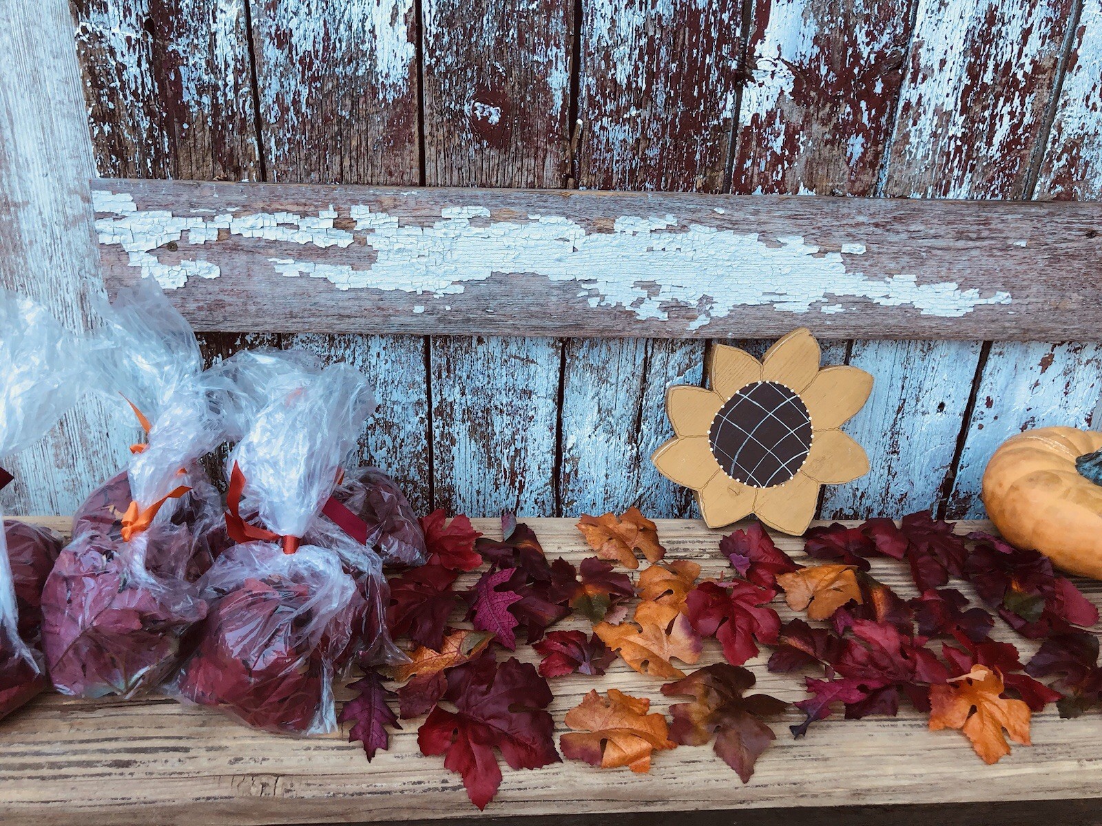 36 Redwood Forest Silk Fall Leaves Autumn Artificial LOOSE in A BAG