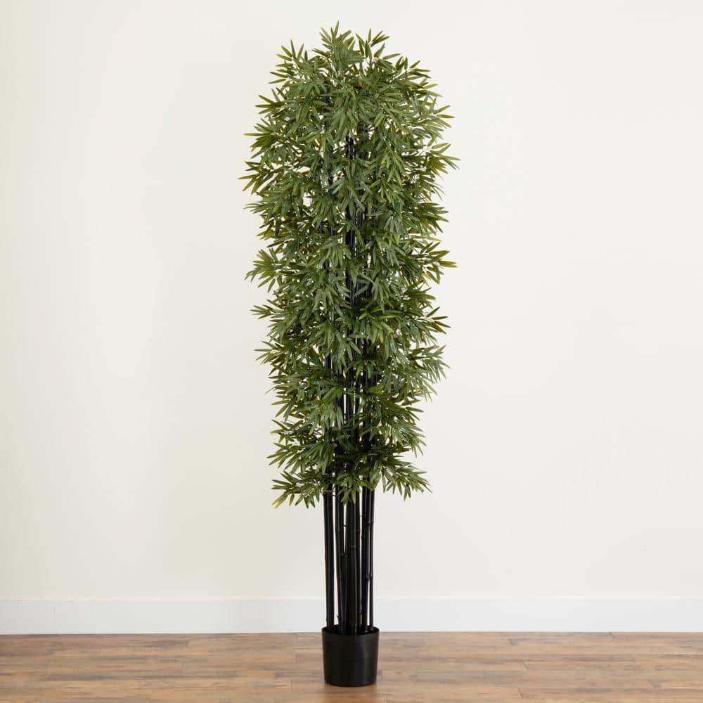 7′ Artificial Bamboo Tree w/ Black Trunks Home Decor UV Resistant Indoor Outdoor