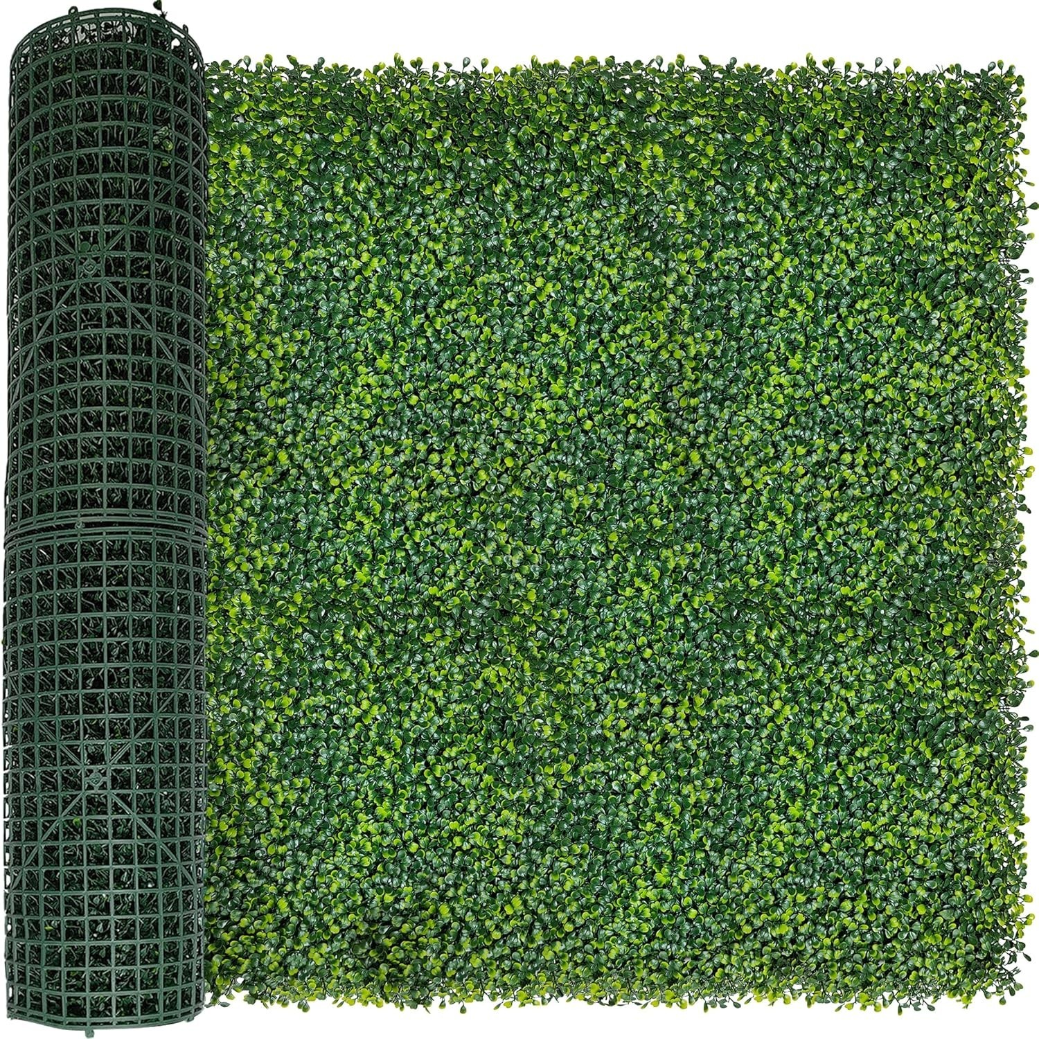 Artificial Grass Wall Panel Backdrop,10″ X 10″ 12P(8.4 sqft UV-Anti Greenery
