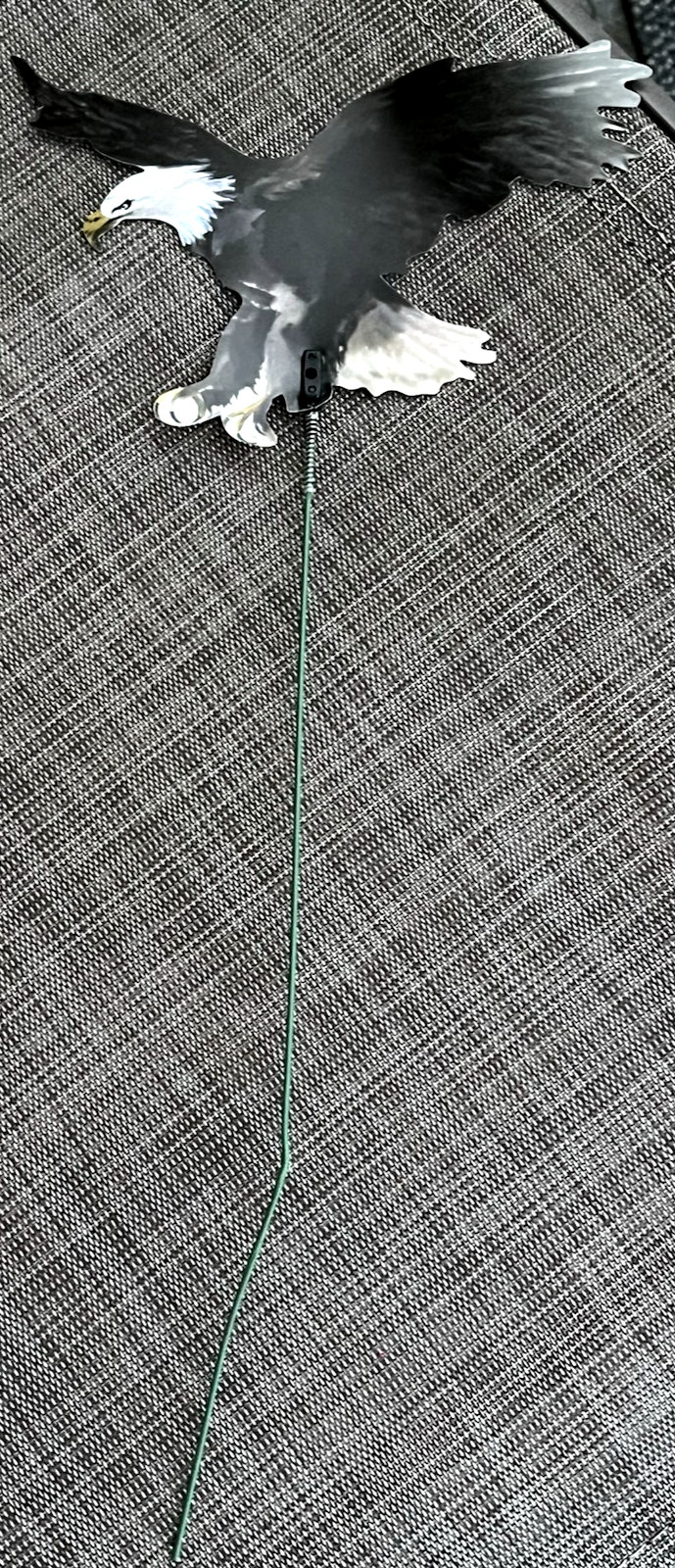 Bird Picks Lot of 3 Plastic Birds on Wire Stems Eagle, Blue Tit, Song Bird