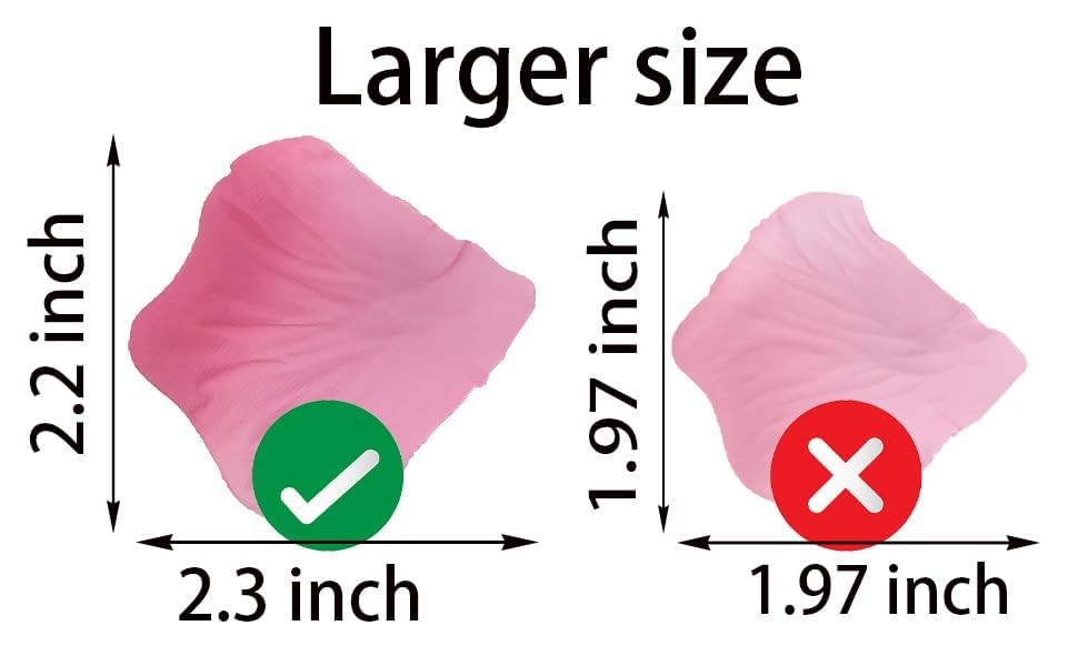 Gradient Pink Rose Petals, Pink & Light Pink, 2500 Pcs