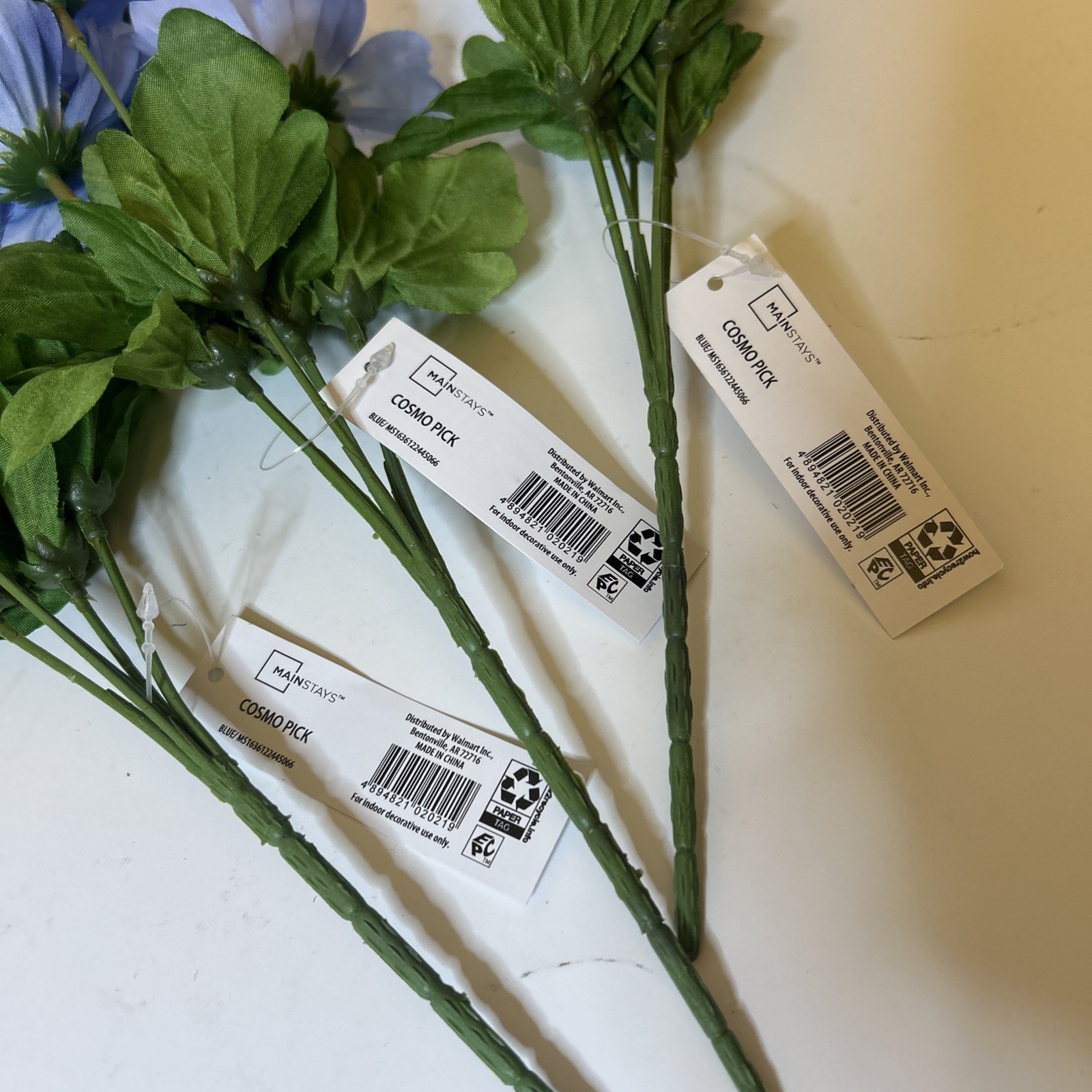 Mainstays Artificial Cosmo Pick Flowers – Set of 3