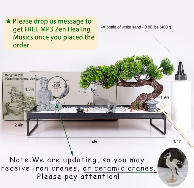 Decoración zen japonesa con jardín de arena y Buda para mesa oficina hogar,Nuevo