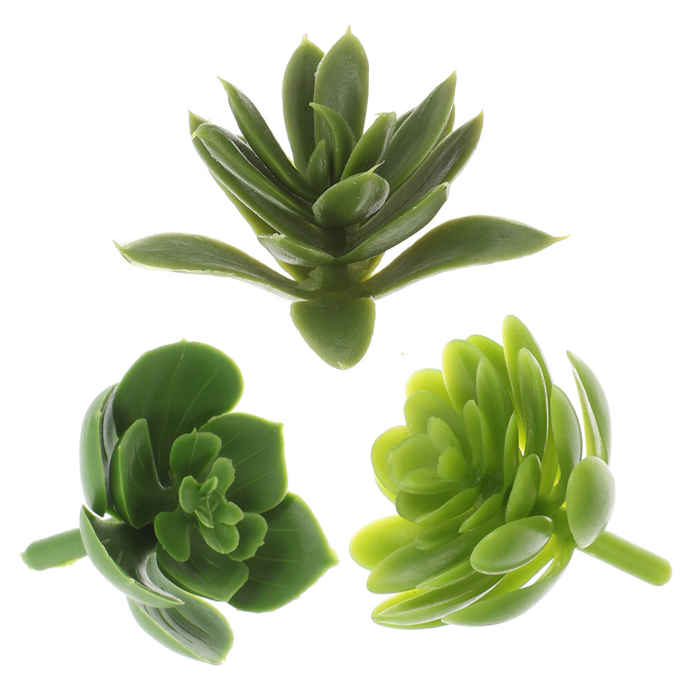 3 PCS Simulated Succulent Snow Decoration Small Plants Succulents Picks