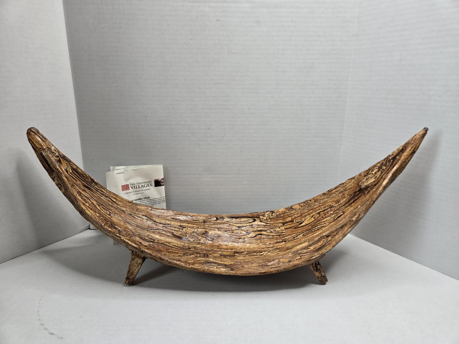 Coconut Spathe Fiber Large Centerpiece Dish Floral Fake Fruit Display Indonesia
