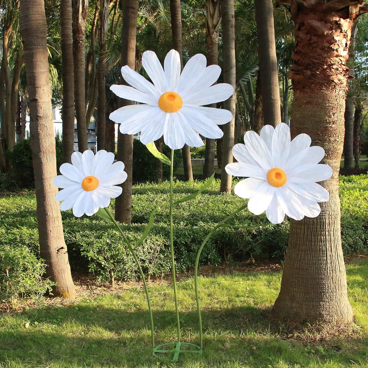 Giant White Paper Daisy Flowers 5.9 Ft for Party, Wedding, Home Decor