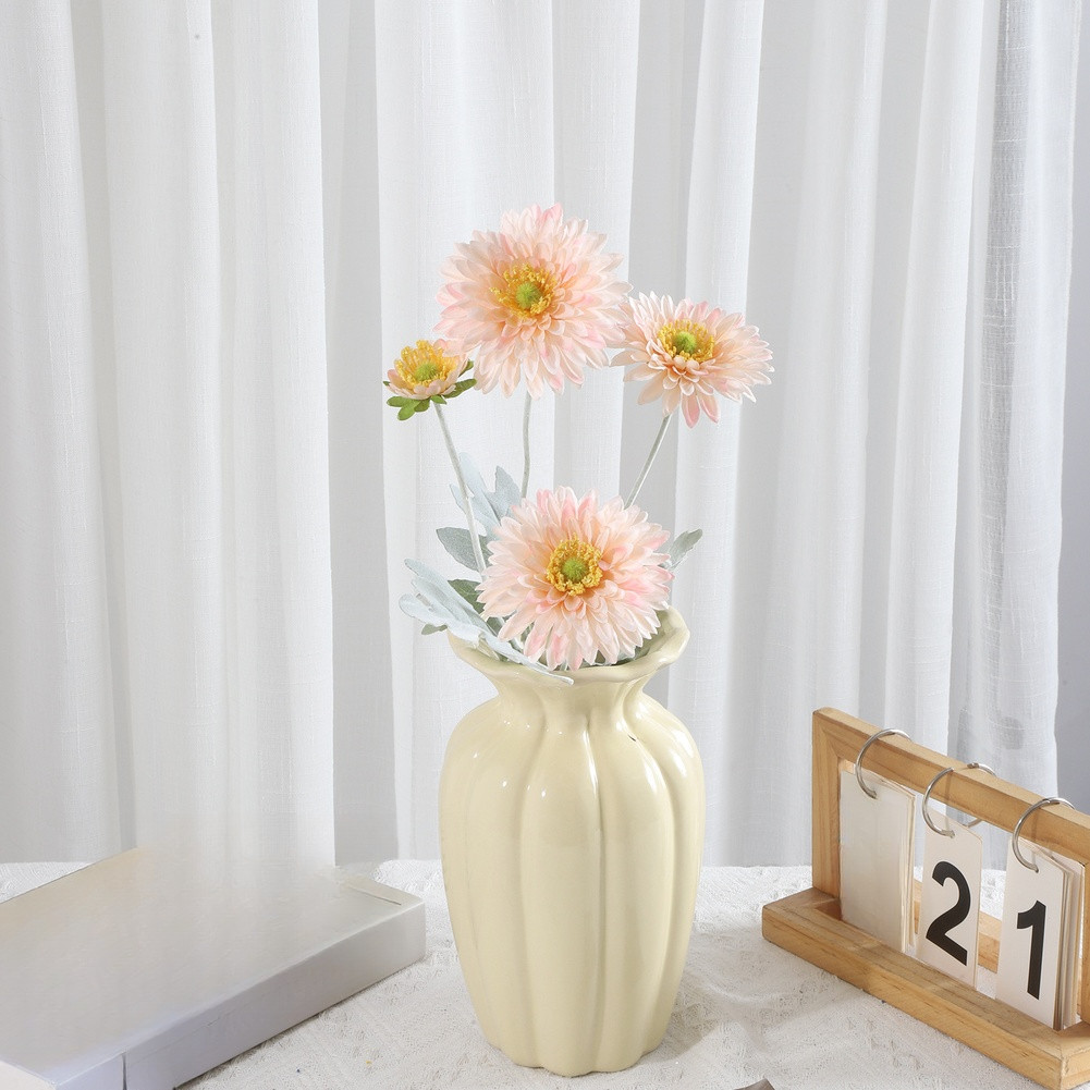 Realistic Pine Needle Chrysanthemum Artificial Flower for Wedding Home 22.83in
