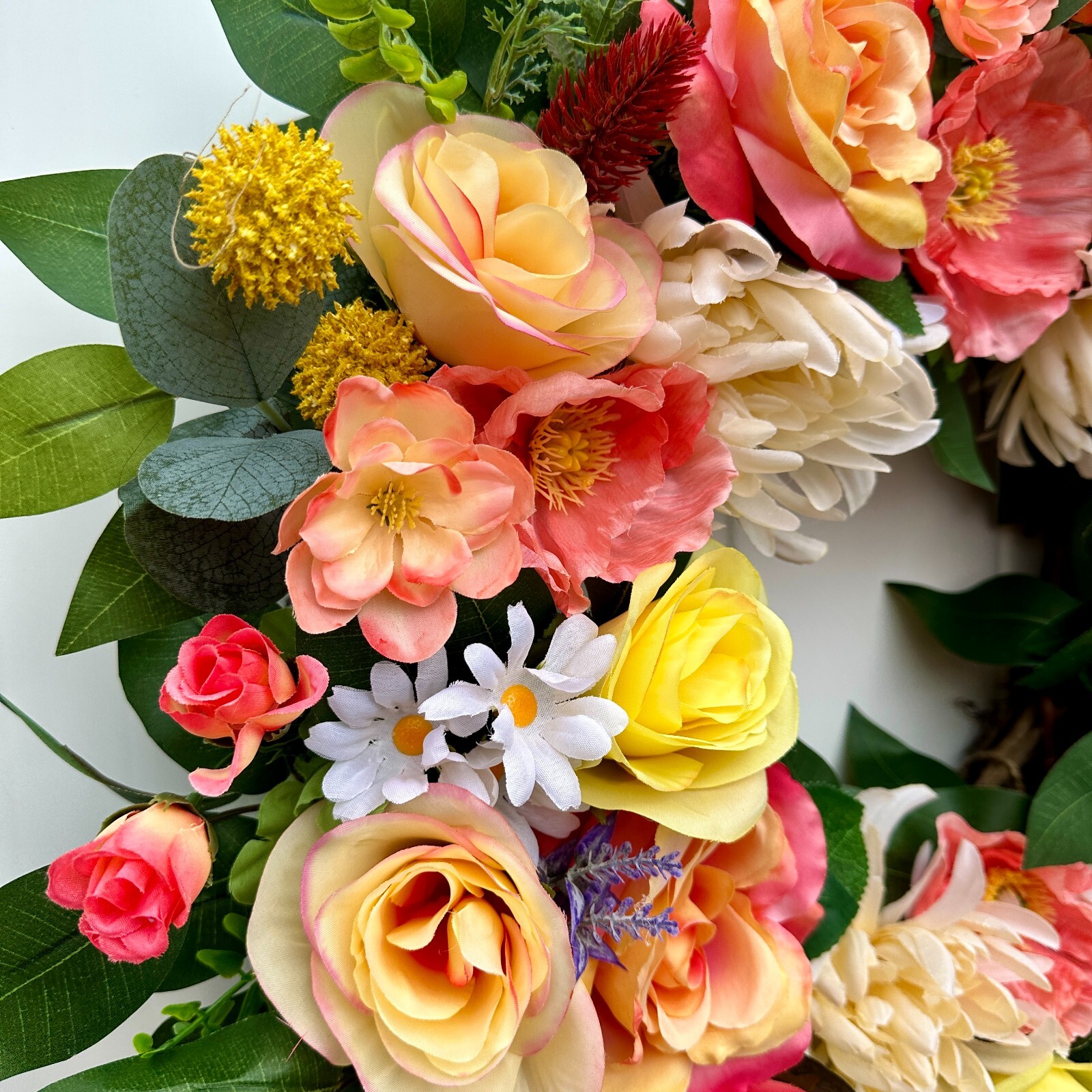 Rose, Chrysanthemum, Grandiflorum, and Peony Wreath