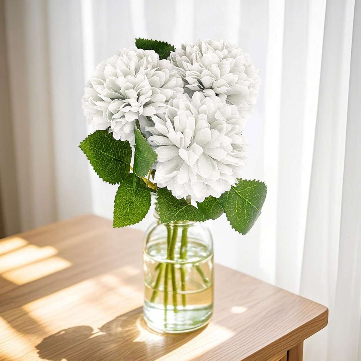 Artificial Chrysanthemum Flowers Silk Hydrangea Bridal Bouquet Home Decor Xmas