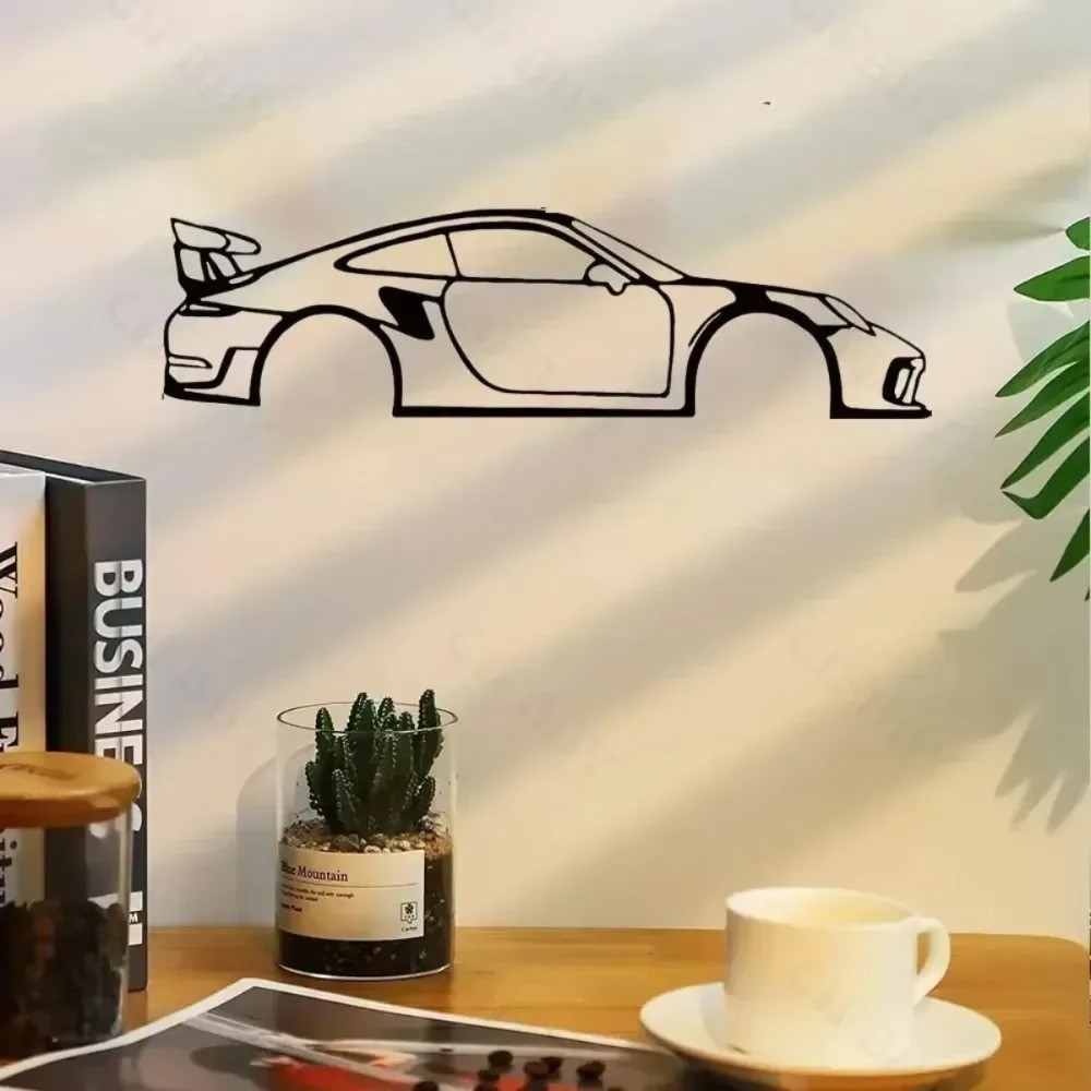 Sporty Car Metal Wall Art – Kid-Friendly Boys Girls Classroom Durable Decor