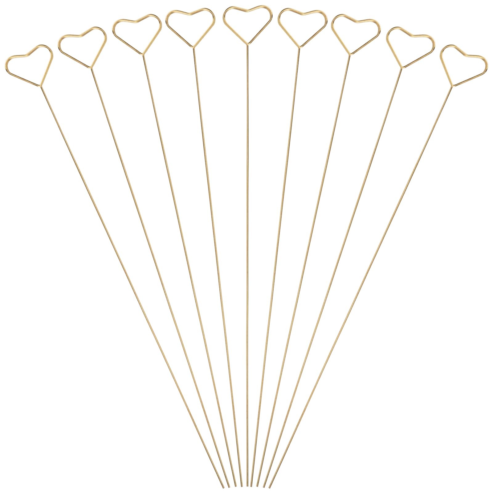 100 PCS 13.4 Inch Metal Floral Place Card Holder Picks, Metal Floral Place Ca…