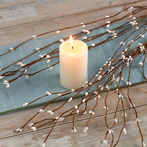 64 Ft 30 Packs Ply Pip Berry Garland For Christmas Winter Indoor Outdoor D WHITE