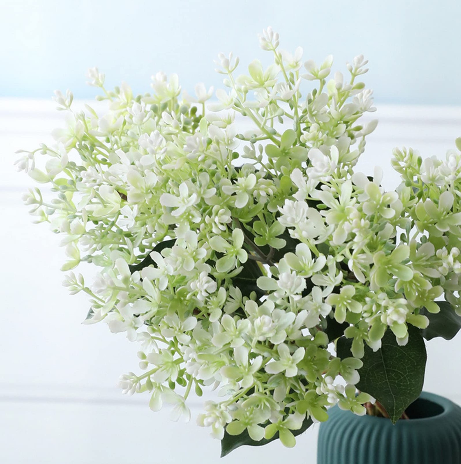 6 Bunches 15” Artificial Flower Winter Jasmine,Outdoor No Fade Artificial Flo…