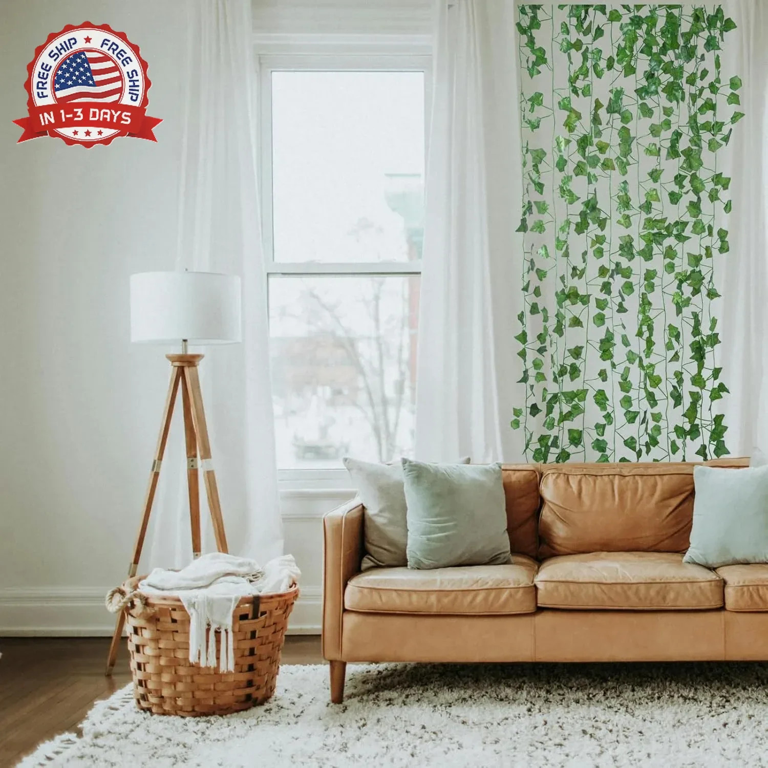 Freyalife Fake Vines for Room Decor(48Pack336Ft) Aesthetic Artificial Plant Ivy