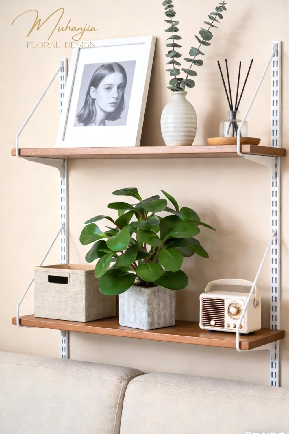Artificial Potted Plant, Lifelike Faux Greenery in Decorative -Look Square Po…