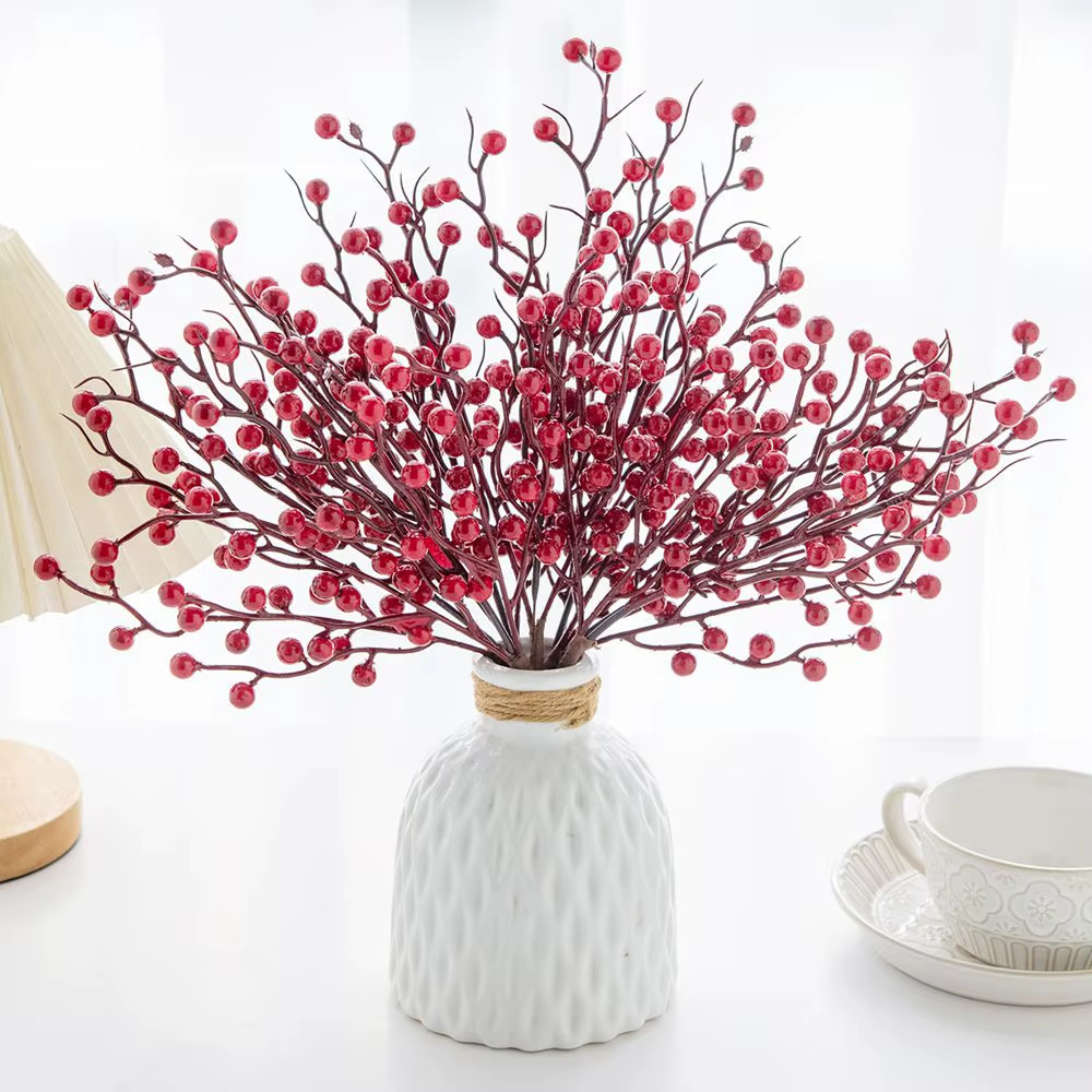 Artificial Holly Red Fruit Plant New Year Christmas Home Ornament Decoration NEW