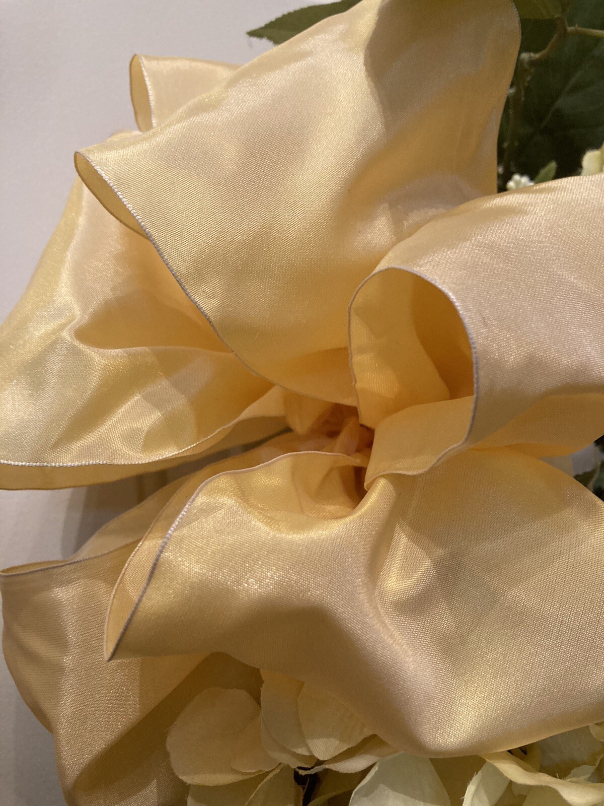 Luscious Yellow Spring And Summer Hydrangea, Rose, And Peony Wreath