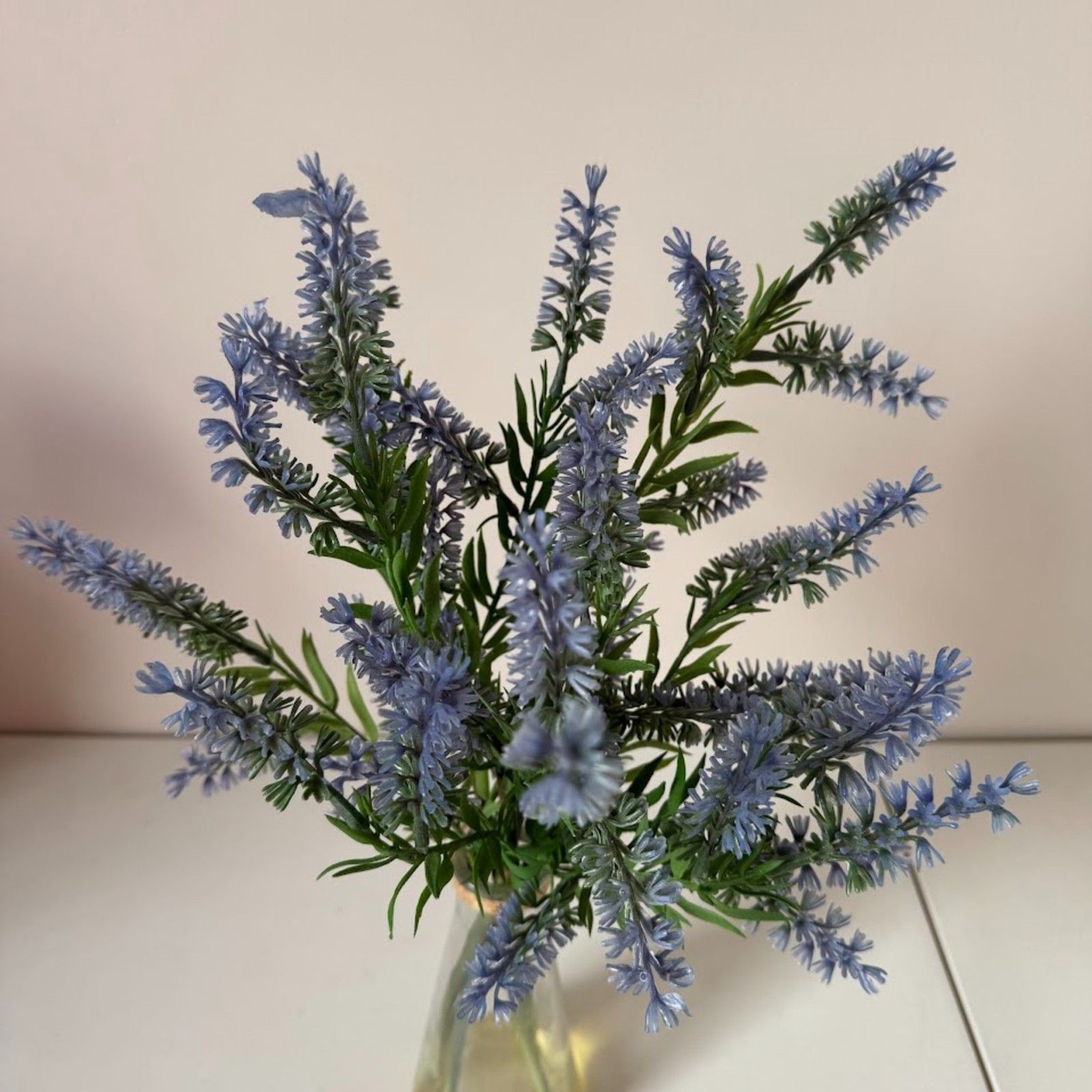 Indoor Liliac Faux Flower Vase Country Decor Tabletop Centerpiece