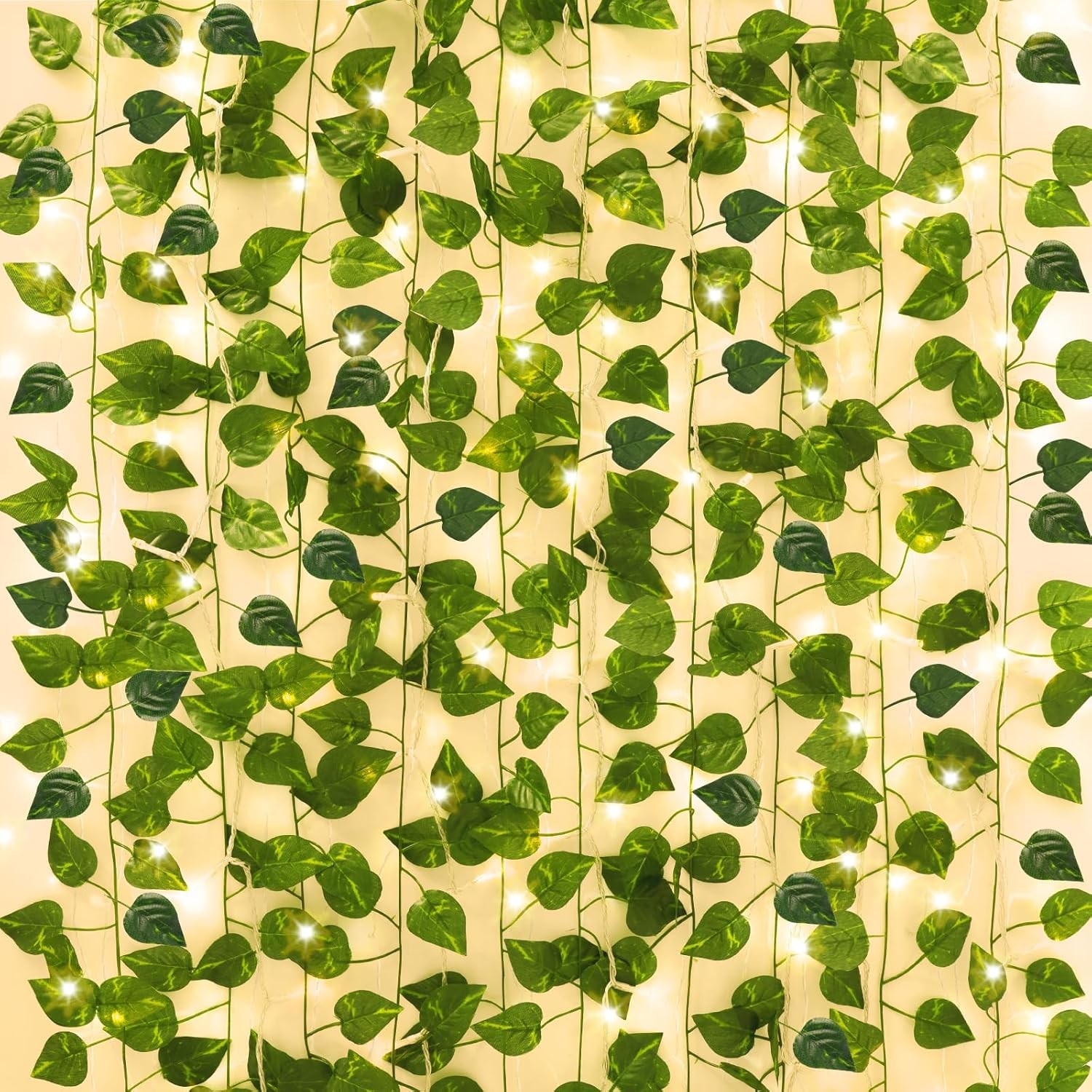 24 Pack 168ft Fake Vines Artificial Ivy Garland Hanging Leaves Room Wall Decor