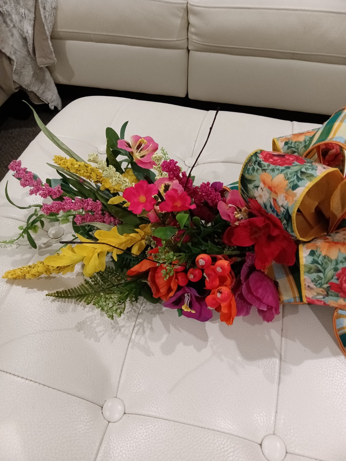 spring summer all occasion centerpiece floral swag decor piece multi colored