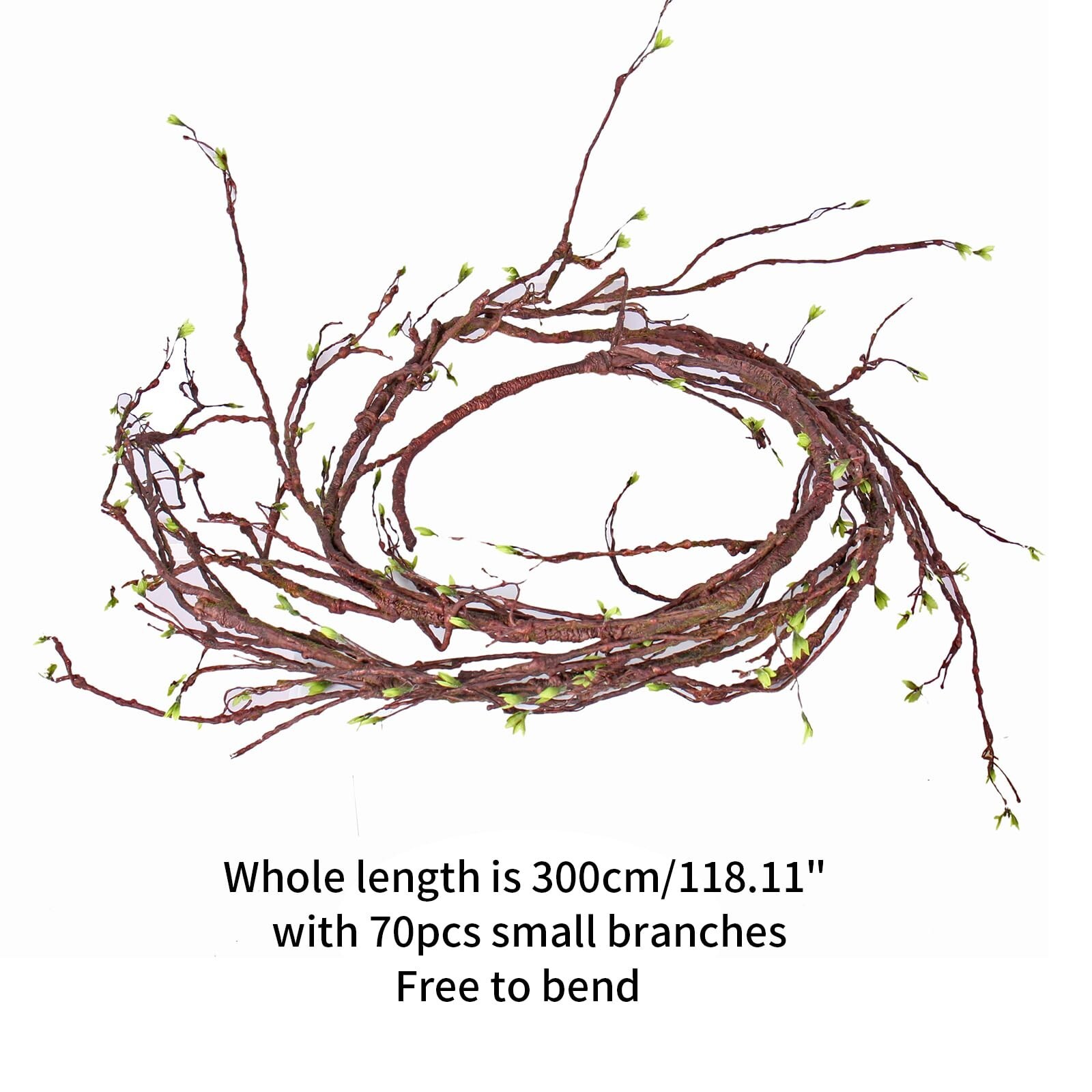118in Malleable Artificial Floral Tree Branches Twigs Vines Rattan Cherry Blo…