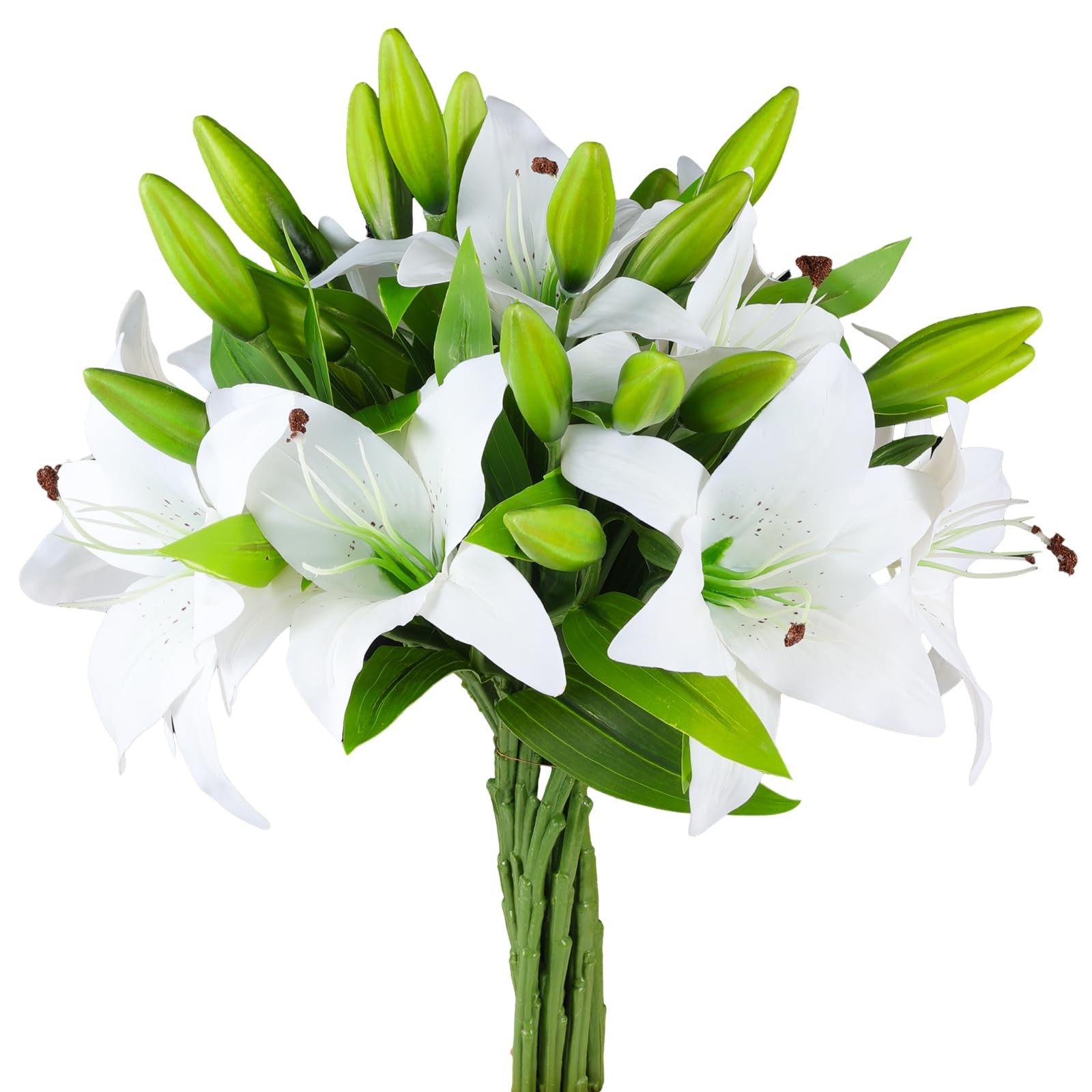 8 Pcs Artificial Tiger Lily Real Touch Easter Lily Fake Spring Flowers for We…